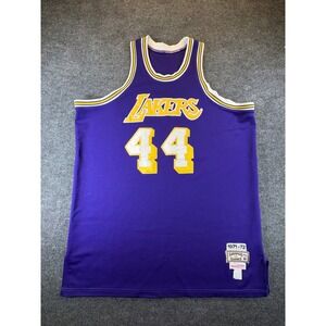 Mitchell & Ness Jerry West Lakers 44 Jersey 1971-72 Hardwood Classics Purple Men